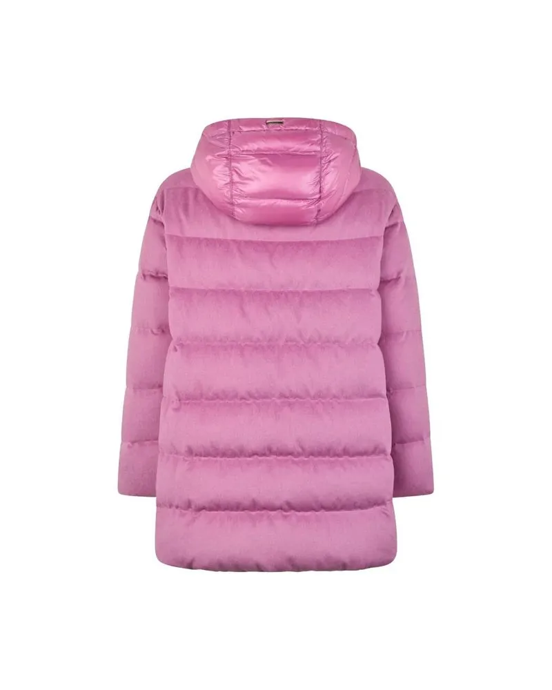 Herno Women's Multicolor Cashmere Full-Length Jacket Clothing Pink