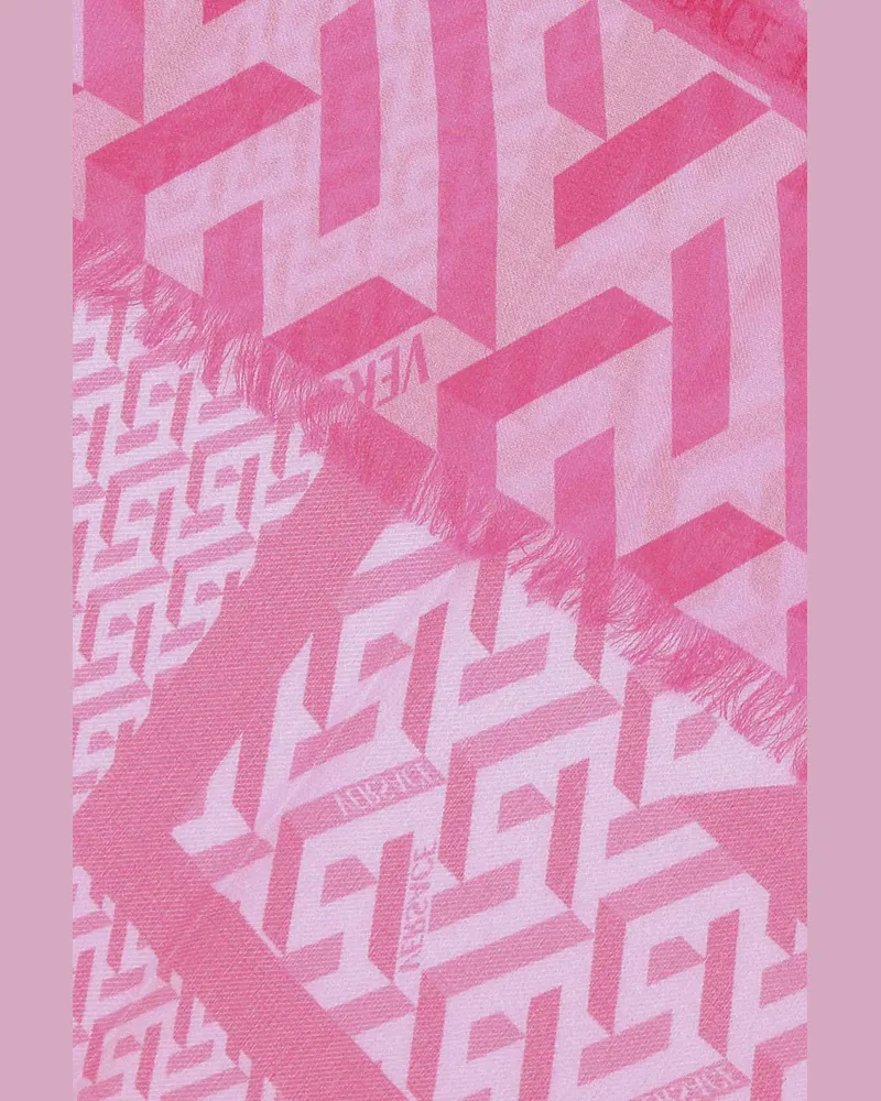 Versace Women's Printed Modal Blend Scarf 5p740 Exterior: Silk Sciarpe E Foulard Scarfs Pink