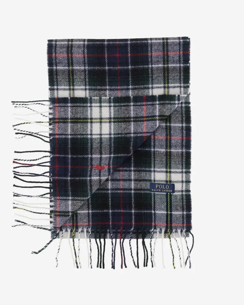 Ralph Lauren Men's Wool Scarf With Logo Multicolour Scarfs Black