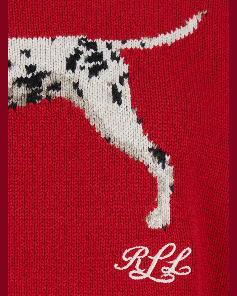 Ralph Lauren Cotton Knit Pullover Sweater — Red Red