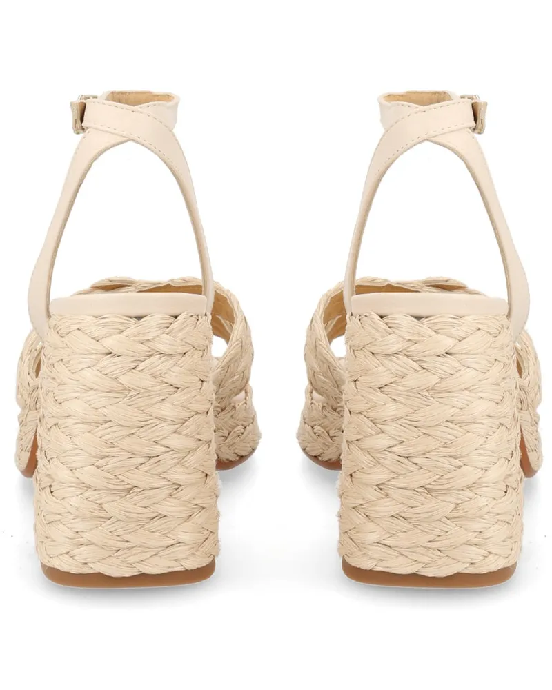 Castañer Polypropylene Raffia Sandal — Ivory Ivory