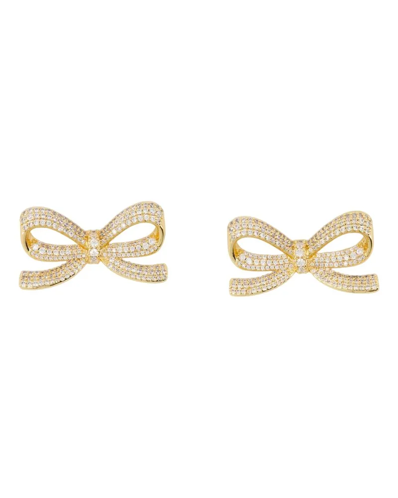 Self-Portrait Women's Crystal Bow Earrings Self Portrait Metal Gold Others Jewelry-Watches Gold