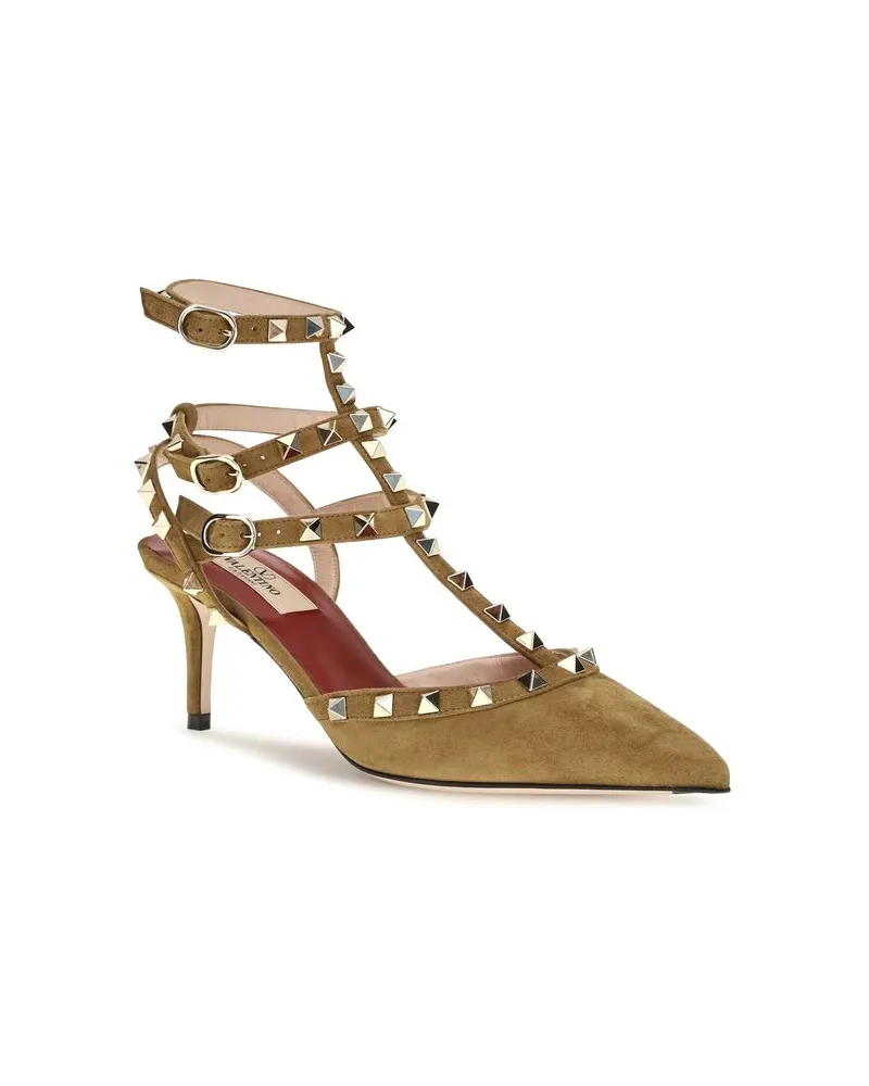 Valentino Garavani Women's Beige Goatskin High Heel Pumps Beige