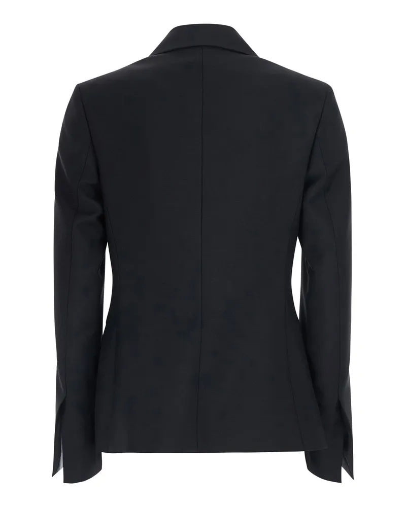 Róhe Women's Blazer Wool-Blend Black Virgin Wool Blazers Jacket Black