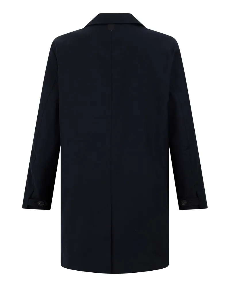 Canali Men's Trench Coat Blue Polyester Navy