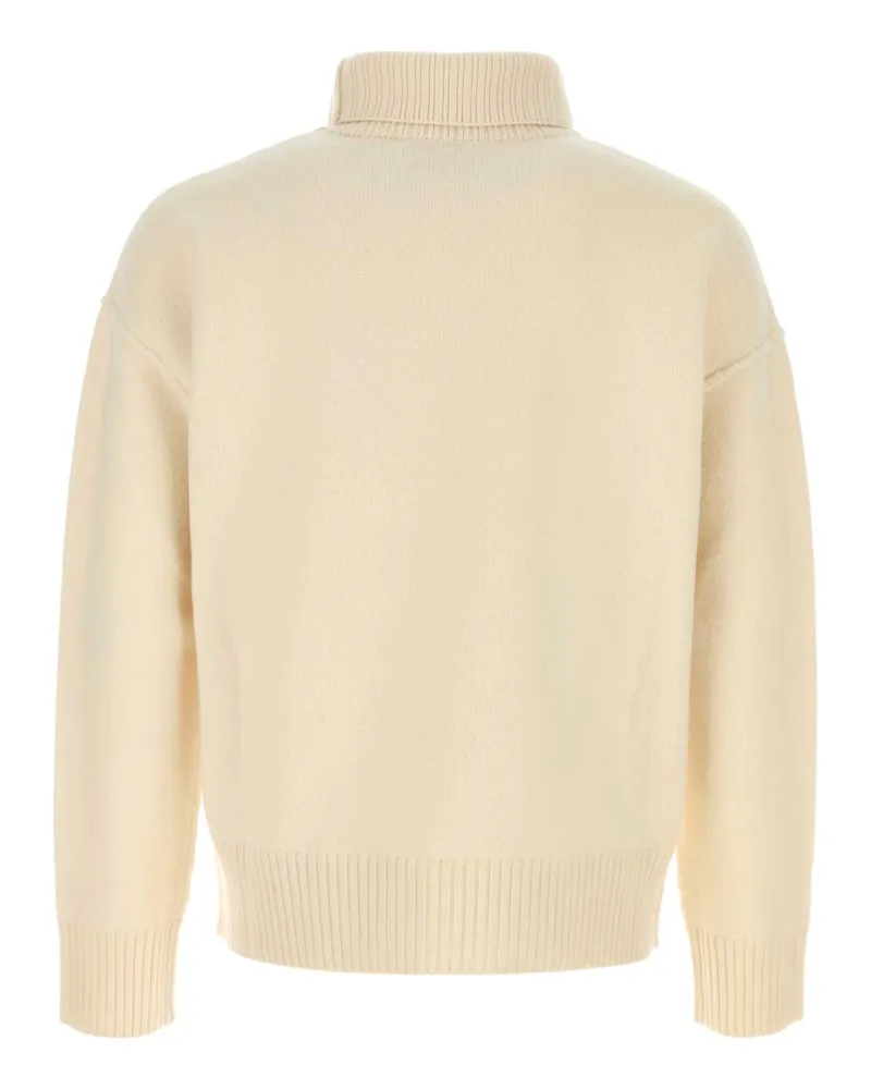 AMI Paris Felted Sweater — Beige Beige