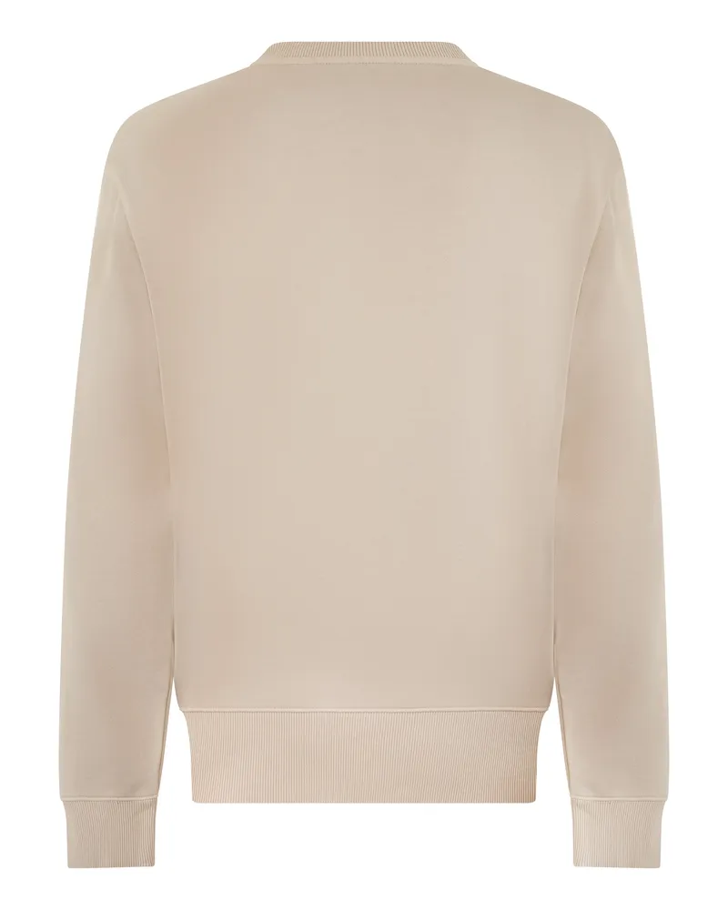HUGO BOSS Men's Crew Neck Cotton Sweatshirt Light Beige Sweatshirts Sweater Beige