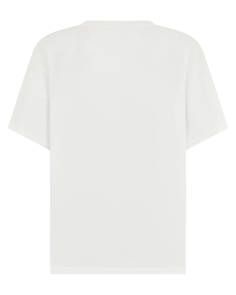 Maison Margiela Men's Short Sleeve T-Shirt Off White Cotton T-Shirts And Polos White