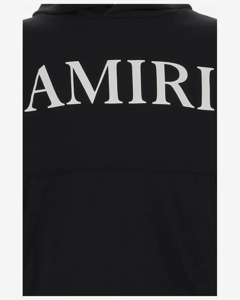 Amiri Boys' Cotton Hoodie With Logo — Black Hoods & Sweatshirts Black