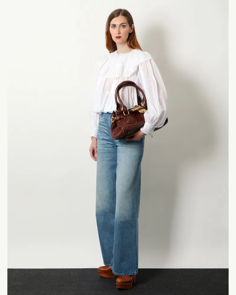 Chloé Women's Shoulder Bag Paddington Leather Brown Leather; Cotton Lining Brown