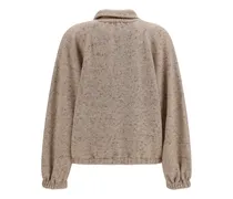 Women's Oversized Bouclé Yarn Bomber Jacket With Lurex Casha Casha