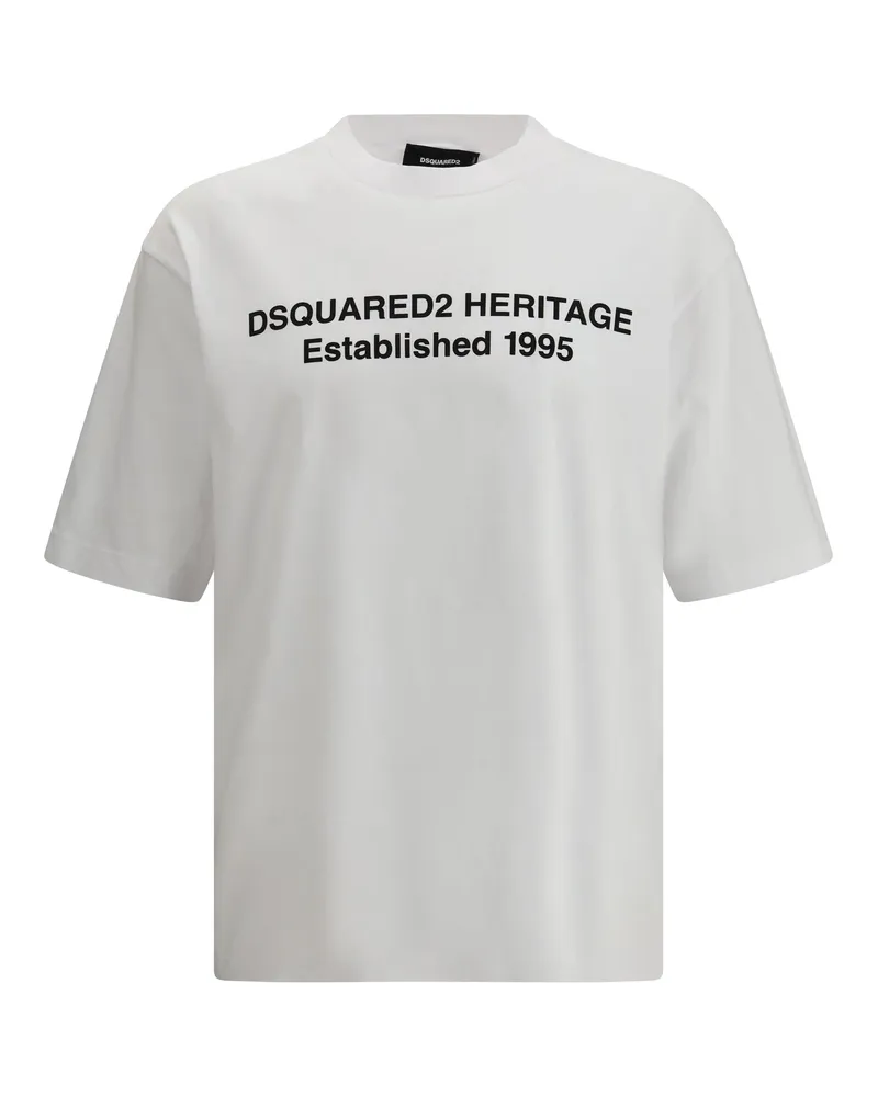 Dsquared2 Logo-Print Cotton T-Shirt — White White