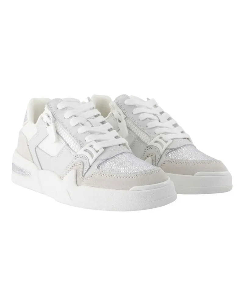 Giuseppe Zanotti Women's Gz Ghost Sneakers -  Leather White Calfskin Shoes White