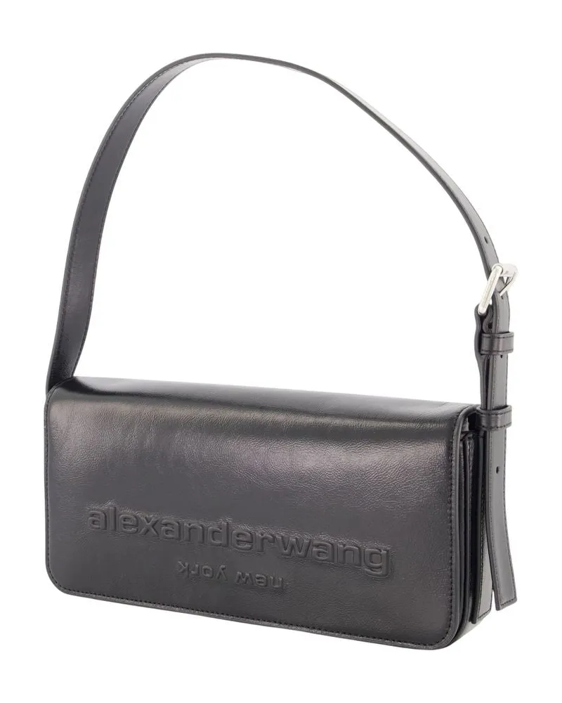 Alexander Wang Punch Flap Shoulder Bag — Black Black