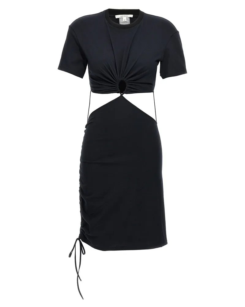 Nensi Dojaka Cut-Out Cotton Dress — Black Black