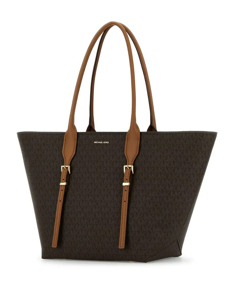 Michael Kors Women's Printed Canvas Moore Shopping Bag Brnacorn Borse A Mano Brown