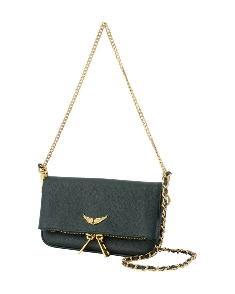 Zadig & Voltaire Women's Rock Nano Grained Crossbody -  Leather Green Cowhide Bags Crossbodies Green