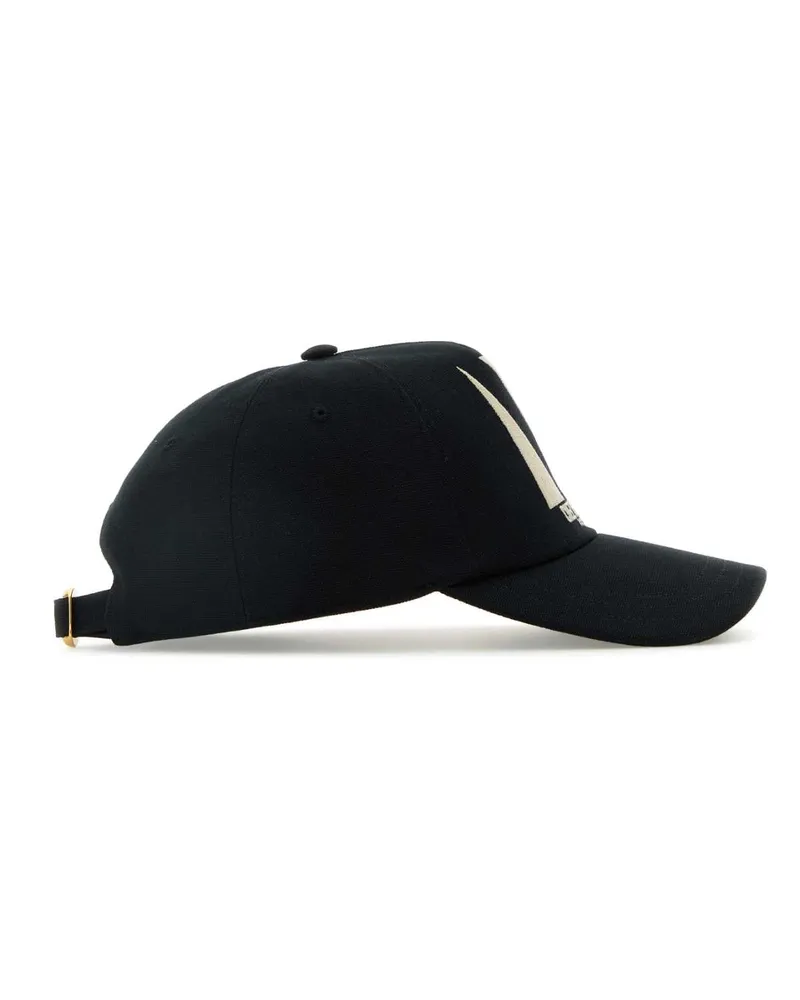 Valentino Garavani Women's Black Cotton Baseball Cap Neroburro Cappelli E Fasce Per Capelli Hat Black