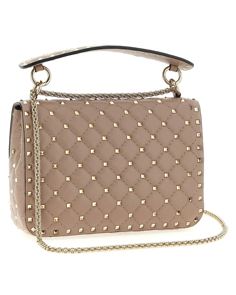 Valentino Garavani Rockstud Shoulder Bag — Beige Beige