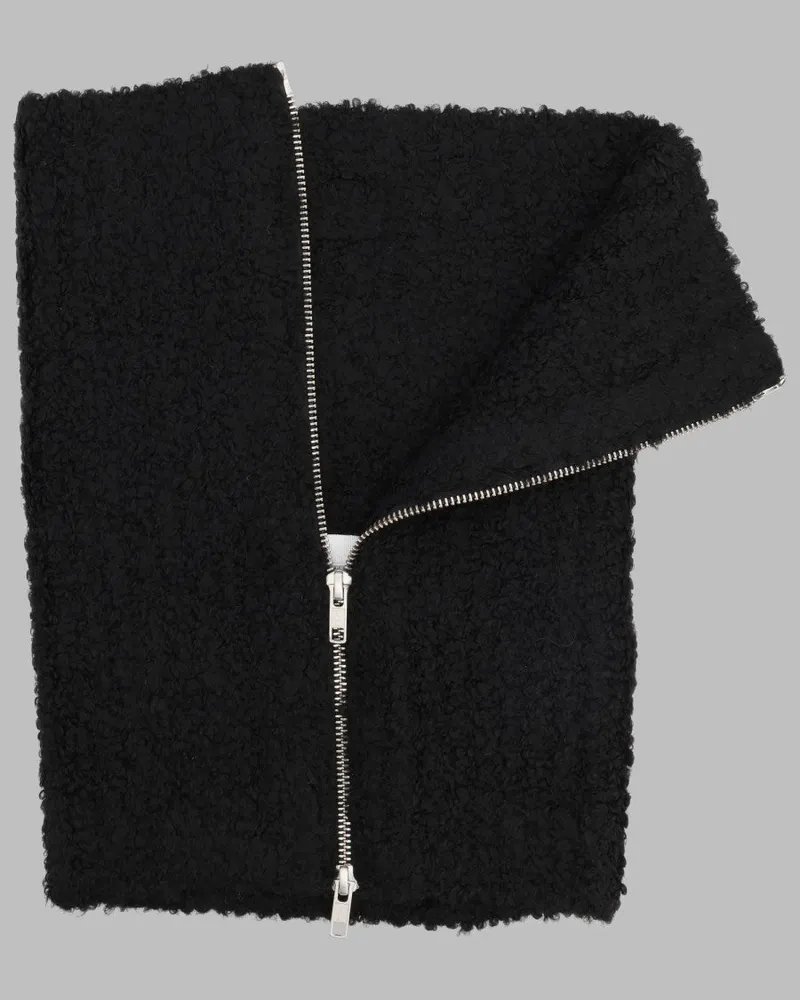 Maison Margiela Zip Closure Neck Warmer — Black Black