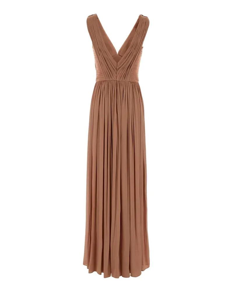 COSTARELLOS Women's Powder Pink Georgette Anilia Long Dress 2475poudre Exterior: Polyester Abiti Lunghi Pink