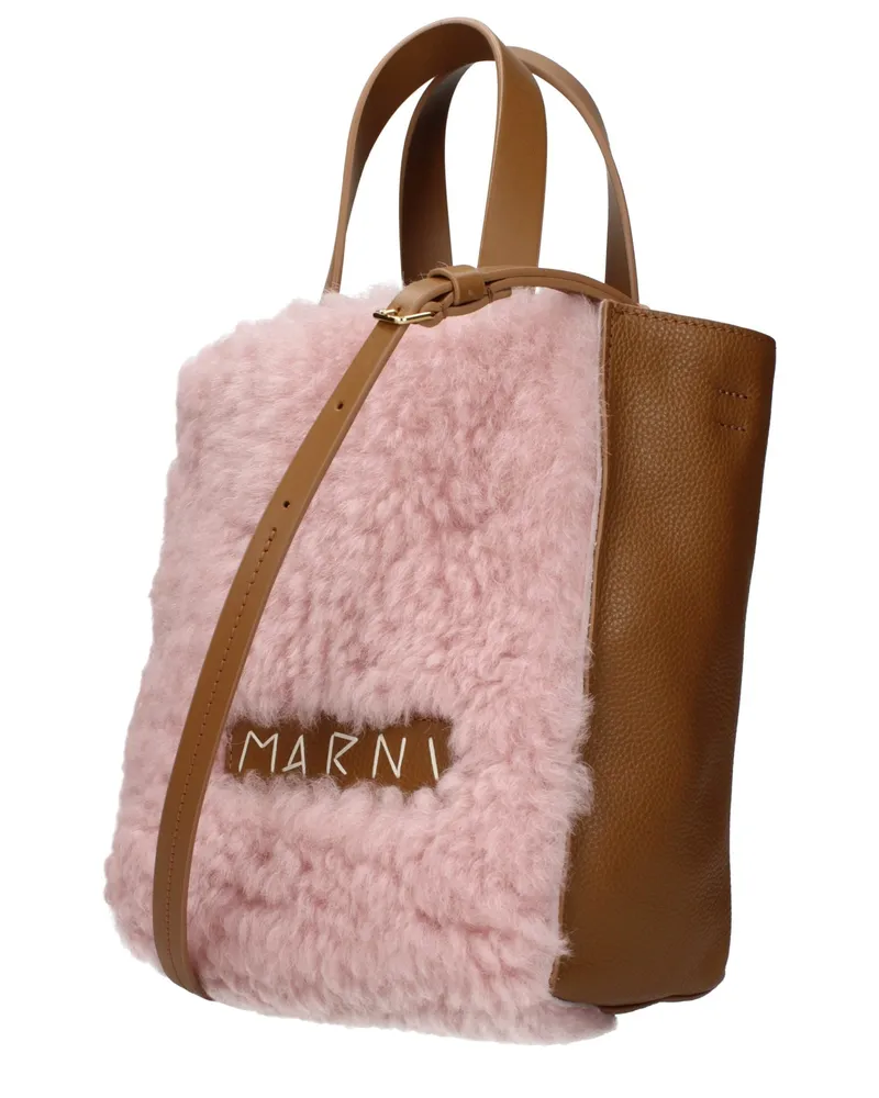 Marni Women's Pink Leather Handbag Bag Pink