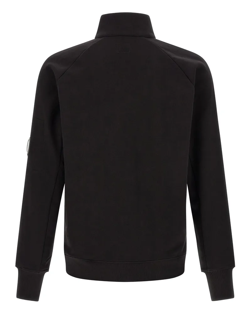 C.P. Company Half-Zip Cotton Sweatshirt — Black Black