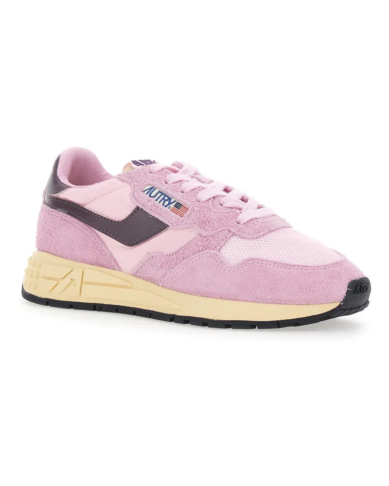 AUTRY Women's Sneakers Reelwind Ut Pink Leather Trainers Pink