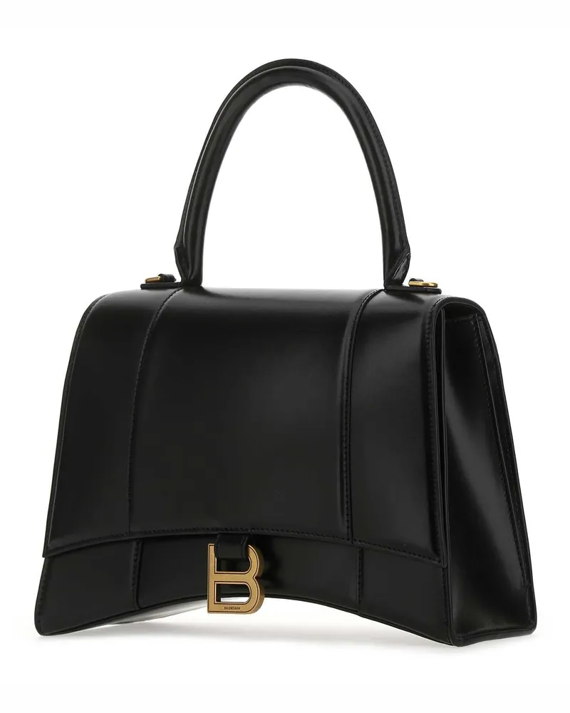 Balenciaga Hourglass Top Handle Bag — Black Black