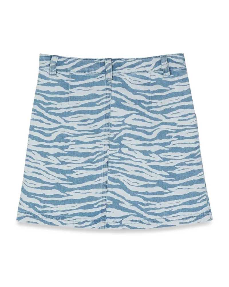 Kenzo Cotton-Blend Skirt — Blue Blue