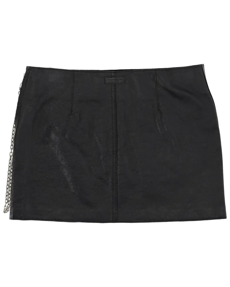 Alexander Wang Leather Miniskirt — Black Black