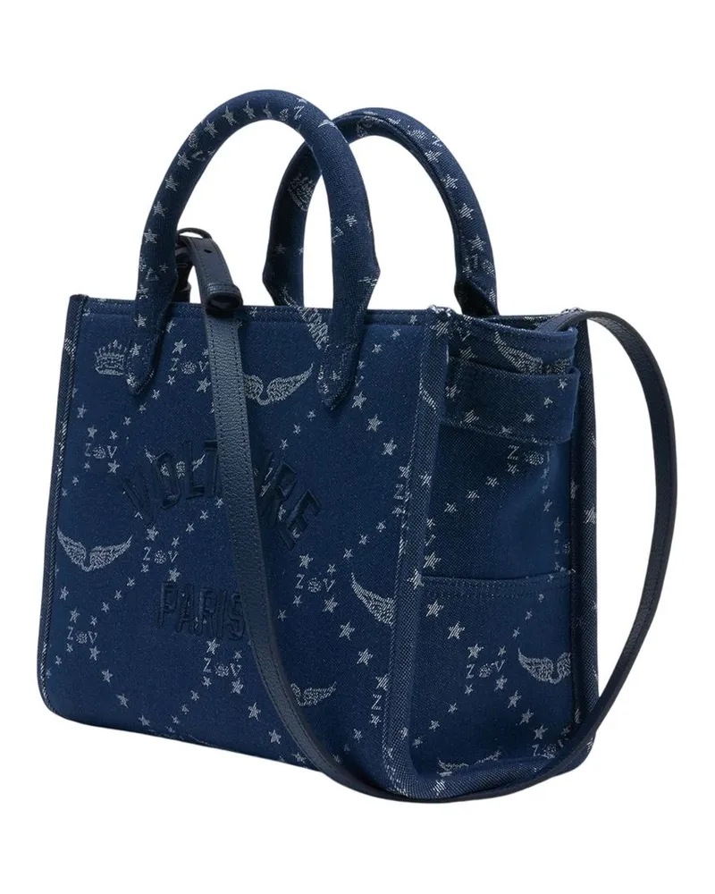Zadig & Voltaire Women's Angel Xs Tote Bag -  Cotton Blue Totes-Shopping-Bags Navy
