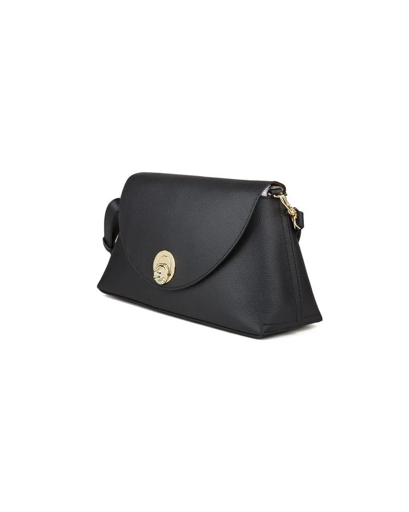 Coccinelle Women's Handbag Black-Cognac Cowhide Bags - Handbags Black/cognac Black