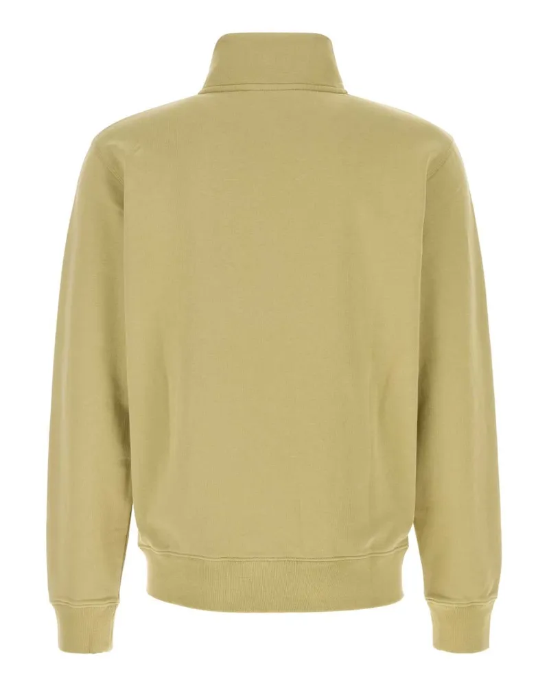 Kitsuné Men's Sage Green Cotton Sweatshirt Canvas Exterior: Felpe Beige