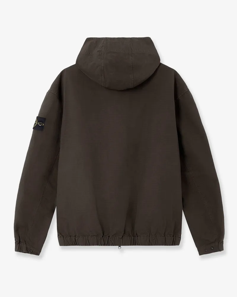 Stone Island Men's Jacket Hooded Organic Cotton Green Green