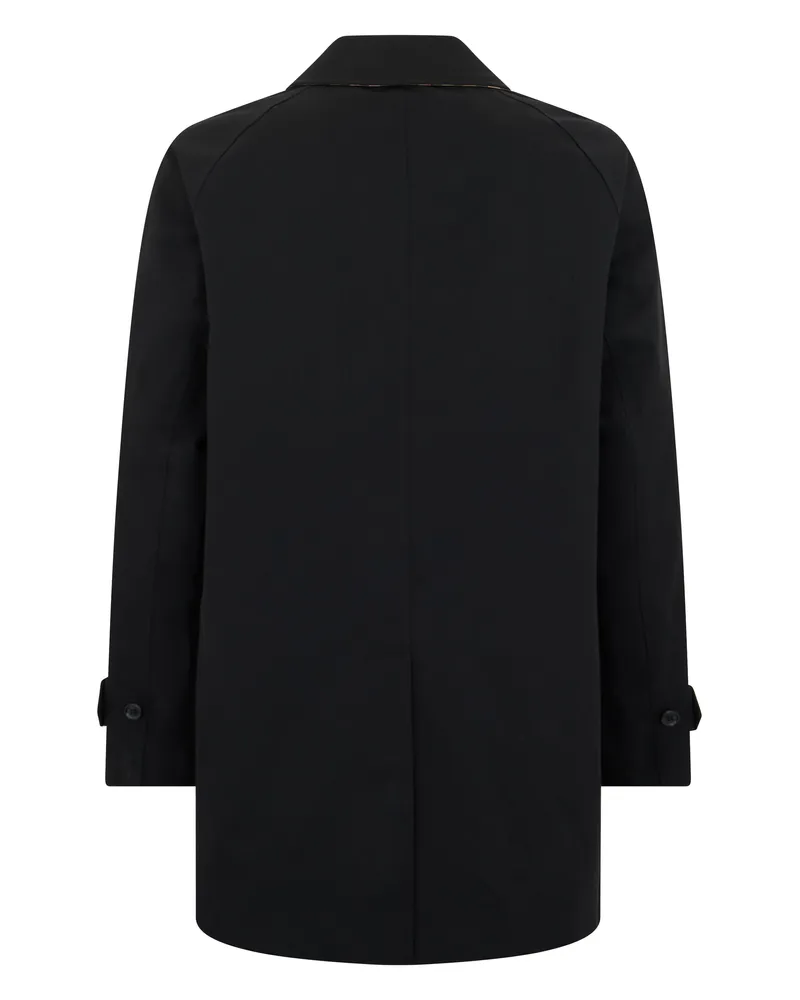 Burberry Men's Trench Coat Classic Short Black Cotton Black