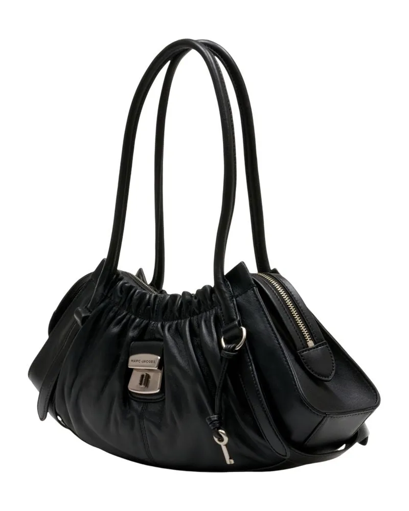 Marc Jacobs Women's The Satchel Shoulder Bag -  Leather Black Lambskin Handbags-Purses Black