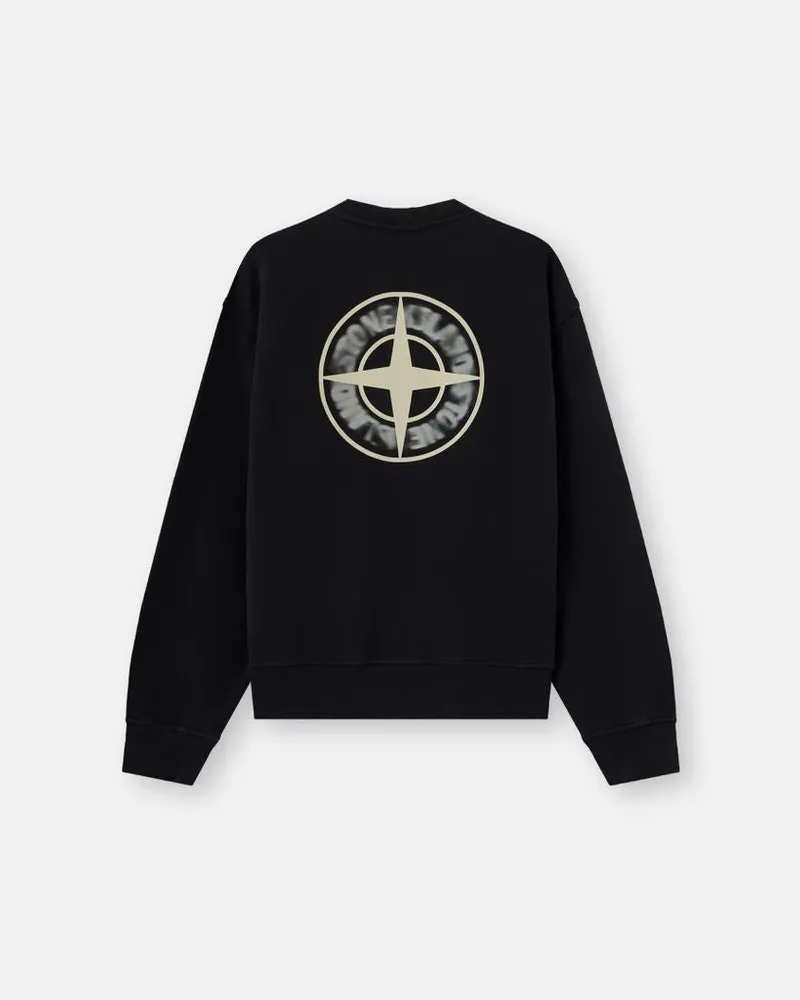 Stone Island Logo-Embroidered Sweatshirt — Black Black