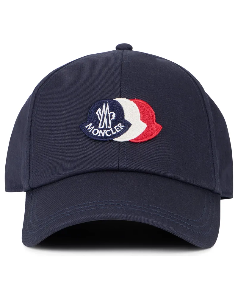 Moncler Men's Cotton Cap Blue Hat Navy