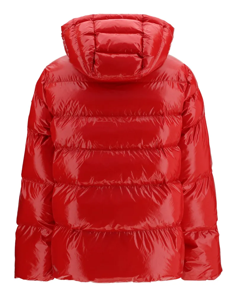 Pinko Women's Hooded Eleodoro Down Jacket Rosso Burgundy Wine Coat Red