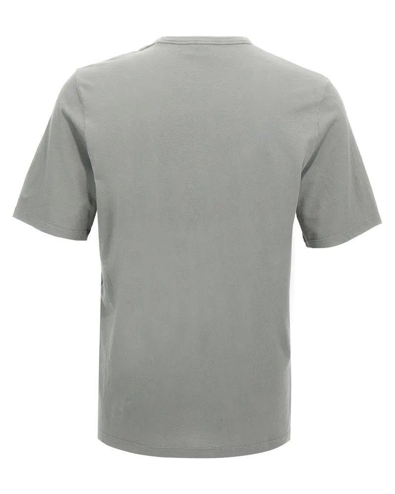 Saint Laurent Men Gray Cotton T-Shirt Gray