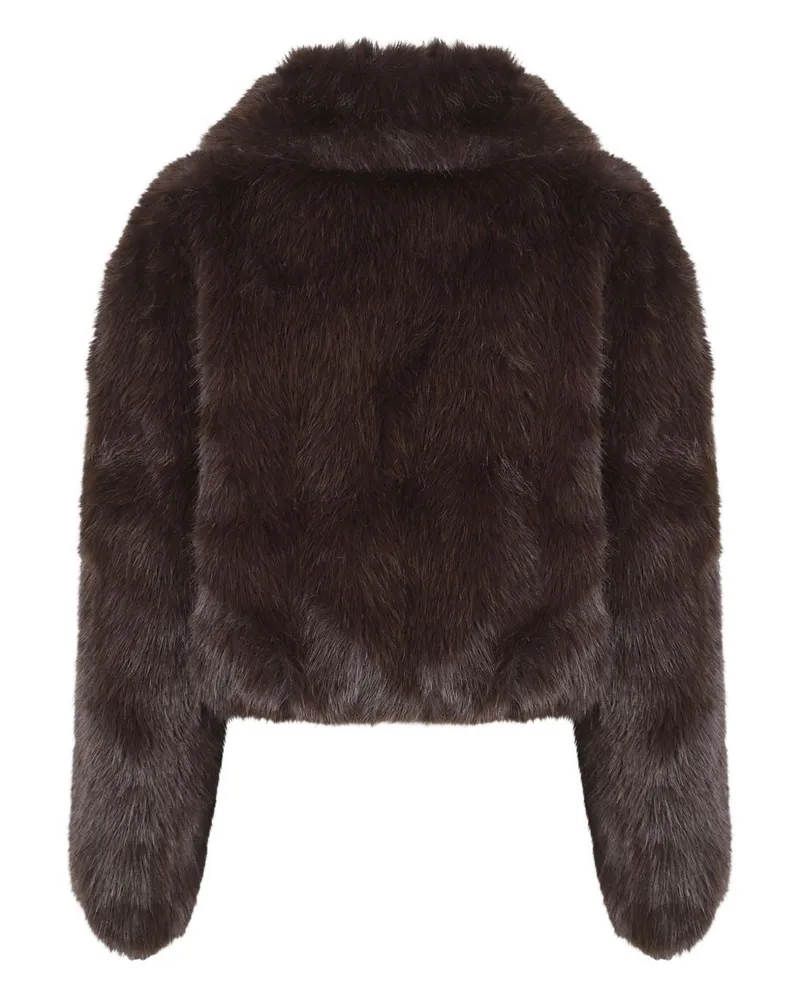 032c Faux Fur Coat — Brown Brown