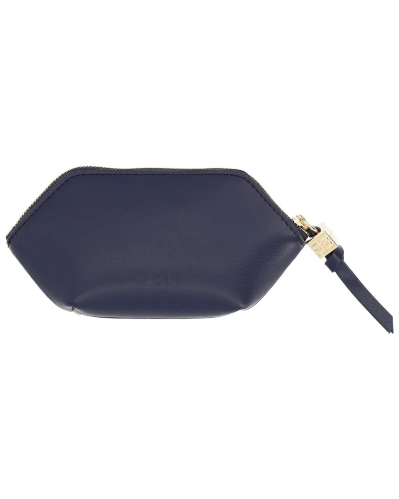 Ganni Recycled Leather Coin Wallet — Black Black