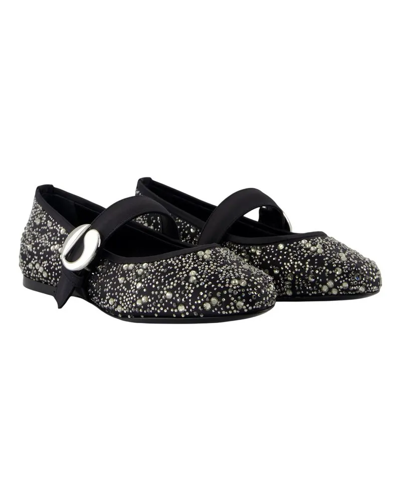 COPERNI Women's Ballerinas -  Synthetic Black-Silver Shoes Flat-Shoes Black