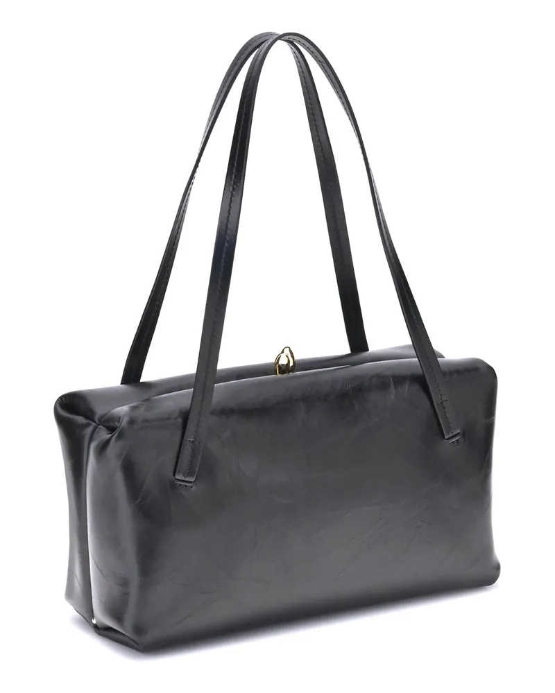 Jil Sander Women's Shoulder Bag Goji Pillow Black Calf Leather Black