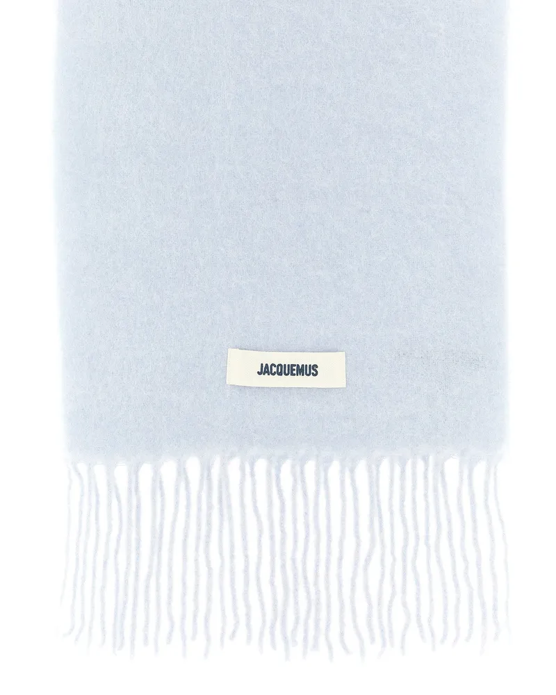Jacquemus Alpaca Blend Scarf — Light Blue Light