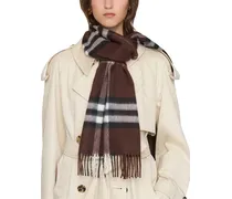 Check Cashmere Scarf — Brown