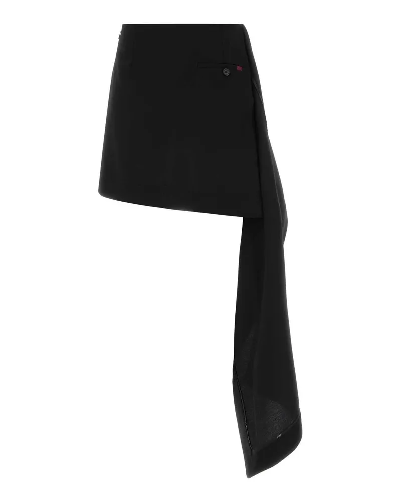 Loewe Women's Black Wool Mini Skirt Exterior: Gonne Black