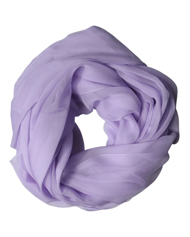 Dolce & Gabbana Purple Stole Silk Neck Wrap Shawl Men Scarf Purple