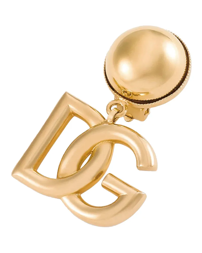 Dolce & Gabbana Women's Clip Earrings Pop Pendant Metallic Brass Gold